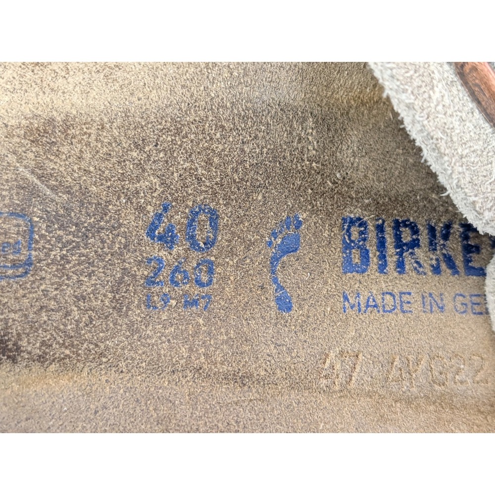 Birkenstock Taupe Suede Clogs - Picture 6 of 6